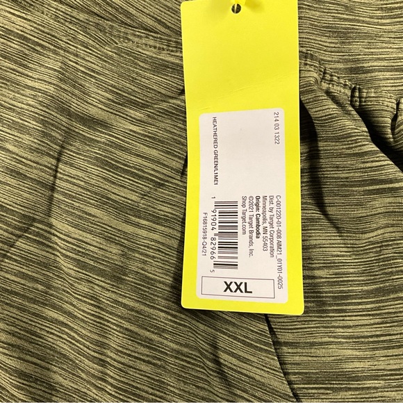 All In Motion Women's Knit Mid-Rise Wide Leg Pants - Heathered Olive Gre… - Picture 4 of 9